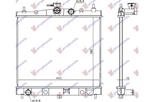 Ψυγειο 1.0-1.2-1.4-1.6 Βενζινη (38x44x1.6) Ιαπωνιας Nissan Micra (K12) 02-10 - 024406340