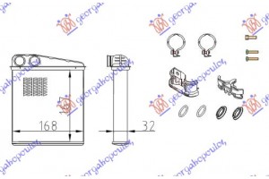 Ψυγειο Καλοριφερ (B) +/-ΑC (167x168) (MAZI Me To KIT) Nissan Micra (K12) 02-10 - 024406500