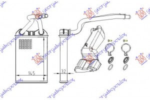 Ψυγειο Καλοριφερ (B) +/-ΑC (205x145) (MAZI Me Τις ΣΩΛΗΝΕΣ)CHRYSLER Pt Cruiser 01-10 - 024506500