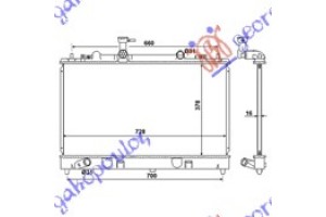 Ψυγειο Νερου 2.3 Βενζινη (-05) - 2.0 Di Πετρελαιο Mhxaniko (375x740x16) Mazda 6 02-08 - 025006310