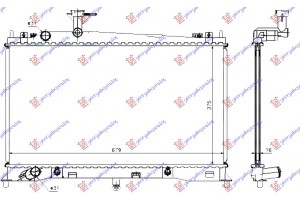 Ψυγειο Νερου 1.8-2.0 Βενζινη Αυτοματο (375x680x16) -05 Mazda 6 02-08 - 025006320