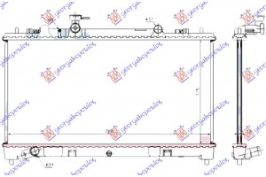 Ψυγειο Νερου 1.8-2.0-2.3 Βενζινη Μηχανικο (375x730x16) 05- Mazda 6 02-08 - 025006330