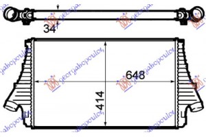 Ψυγειο INTER. 1.9 Cdti (647x415x34) Saab 9.3 02-07 - 701106210