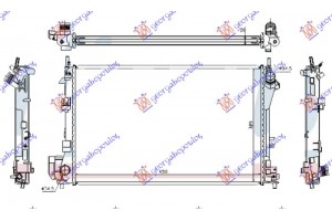 Ψυγειο Νερου 2.0 Βενζινη - 2.2 Tid Πετρελαιο Μηχανικο (650x415x32) (BRAZED) Saab 9.3 02-07 - 701106315