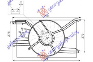 Βεντιλατερ Ψυγειου Κομπλε (ΜΟΝΟ) Βενζινη Saab 9.3 02-07 - 701106445