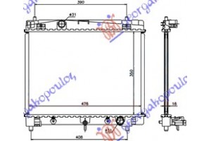 Ψυγειο 1,5i16V (AT)(35x48)(Π.ΔΙΑΓ) Ιαπων Toyota Yaris 05-11 - 025206330