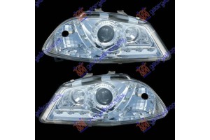 Φανος Εμπρος Σετ Χρωμιο Τυπου Α5 Seat Ibiza 02-08