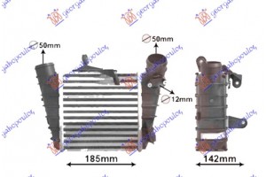 Ψυγειο Intercooler 1.4/1.9 Tdi Πετρελαιο (185x190x65) Κολαρα Σφυκτηρα Skoda Fabia 99-07 - 043806210