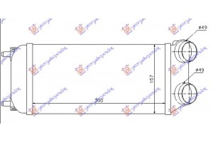 Ψυγειο Intercooler 1.6/2.0 Hdi Πετρελαιο (300x155x80)PEUGEOT 206 98-09 - 025606200