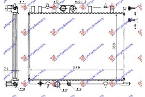 Ψυγειο 1.1-1.4i8V -1.6i16V -02 (38x55) (VALEO CLASSIC) Peugeot 206 98-09 - 025606315