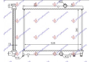 Ψυγειο Νερου 1.6 Hdi Πετρελαιο (380x540x16) Κινητηρας DV6TED4 Peugeot 206 98-09 - 025606340