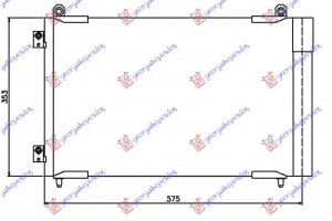 Ψυγειο A/C 1.6 Hdi Πετρελαιο (530x350x16) Κινητηρας DV6TED4 Peugeot 206 98-09 - 025606420