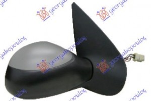 Καθρεφτης ΗΛΕΚ. ΘΕΡΜ. ΒΑΦΟΜ. -03 (ΜΕ ΑΙΣΘ) (CONVEX GLASS) Δεξια Peugeot 206 98-09 - 025607501
