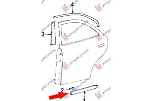 Φασα Πορτας Πισω L/B (Γ) Δεξια Hyundai Accent H/B-L/B 03-05 - 025806571