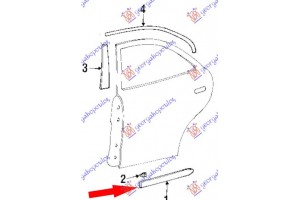 Φασα Πορτας Πισω L/B (Γ) Αριστερα Hyundai Accent H/B-L/B 03-05 - 025806572