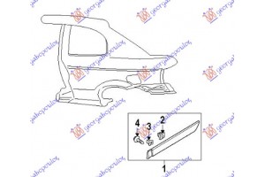 Φασα Φτερου Πισω Η/Β (Γ) Δεξια Hyundai Accent H/B-L/B 03-05 - 025806581