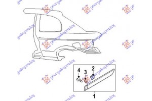 Φασα Φτερου Πισω Η/Β (Γ) Αριστερα Hyundai Accent H/B-L/B 03-05 - 025806582