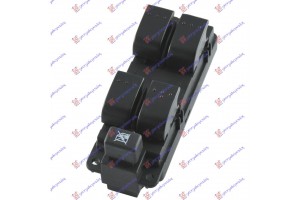 Διακοπτης ΠΑΡΑΘ. ΕΜΠ. (Τετραπλός) (12pin) Αριστερα Mazda 3 SDN-H/B (BK) 04-08 - 026007174