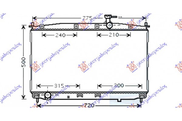 Ψυγειο 2.7 i24V-2.0-2.2 Crdi (43x77) Mhx Hyundai Santa Fe 05-09 - 026506300