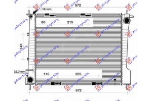 Ψυγειο Νερου 2.0 Βενζινη +/- A/C Μηχανικο (492x389) Renault Clio 06-09 - 026806350