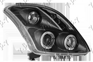 Φανος Εμπρος Σετ Eagle Eyes Μαυρος Suzuki Swift H/B 06-11