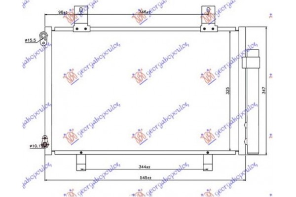 Ψυγειο A/C Βενζινη - Πετρελaιο (500x335x16) (KOYO) Suzuki Swift H/B 06-11 - 026906405