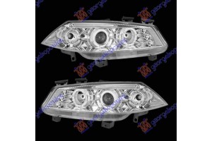 Φανος Εμπρος Σετ Eagle Eyes Χρωμιο Renault Megane SDN-H/B-L/B 02-05