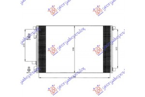 Ψυγειο A/C Βενζ - Πετρ (61.5x40) Renault Megane SDN-H/B-L/B 02-05 - 027406400