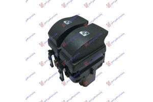 Διακοπτης ΠΑΡΑΘ. ΕΜΠ. (ΠΙΣΩ ΠΟΡΤΕΣ) Αυτοματος (Διπλός)(Καφέ φισα)(10pin) Αριστερα Renault Megane SDN-H/B-L/B 02-05 - 027407174