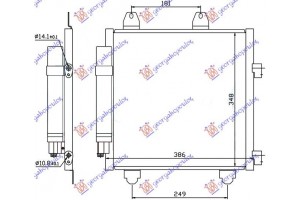 Ψυγειο A/C1.0 Βενζινη 1.4 D Πετρελαιο (350x330x16) Toyota Aygo 06-12 - 028006400