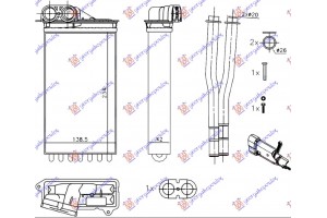 Ψυγειο Καλορφερ +AC (M) (235x140x42) Citroen C1 06-12 - 027706500
