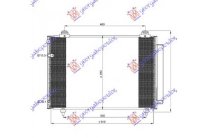 Ψυγειο A/C ΒΕΝΖΙΝΗ-ΠΕΤΡΕΛΑΙΟ 04- (610x370χ16) Toyota Corolla Verso 02-07 - 028206410