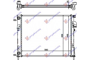 Ψυγειο Νερου 2.0i Βενζινη - 1.9 Dci Πετρελαιο (560x450x23) (MECHANICAL) Nissan Primastar 06-16 - 081606300
