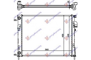 Ψυγειο Νερου 2.0i Βενζινη - 1.9 Dci Πετρελαιο (560x450x26) (BRAZED) Nissan Primastar 06-16 - 081606305