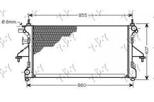 Ψυγειο Νερου 2.2-2.3-3.0 Jtd +/-AC Πετρελαιο Μηχανικο (780x380x34) (MAHLE Behr Premium LINE) Citroen E Jumper 20-23 - 196806305