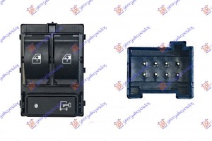 Διακοπτης Παραθυρων Εμπρος (Διπ. Μ/Κλ.) (8pin) Αριστερα Fiat Ducato 06-14 - 028707172