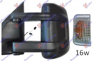 Καθρεφτης ΜΗΧΑΝ. ΧΕΙΡΟΚΙΝ. Μακρυς (ΜΕ Φλας & ΑΙΣΘ.) (ΜΕ Φως Ογκου 16W) (CONVEX GLASS) Αριστερα Citroen Jumper 06-14 - 020007497