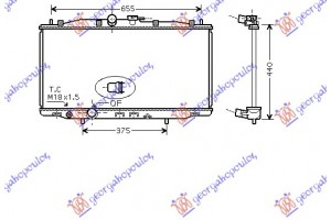 Ψυγειο Νερου 2.0-2.4 Βενζινη Μηχανικο (375x713x16) Honda Accord 03-08 - 028906300