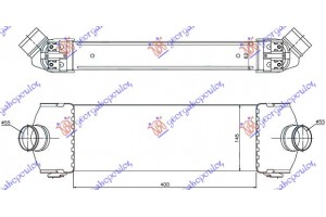 Ψυγειο INTERC. 2,2-2,4 Tdci (398x147x62) Ford Transit 06-13 - 029706200