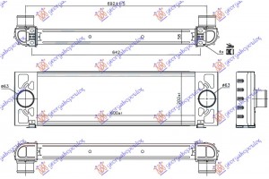 Ψυγειο Intercooler 2.2-3.2 Tdci (600x202x58) Ford Transit 06-13 - 029706220