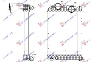 Ψυγειο Intercooler (572x432x52) Mercedes Atego 97- - 029806210