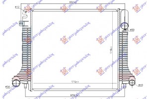 Ψυγειο Νερου Πετρελαιο (570x515) (VALEO) Mercedes Atego 97- - 029806310