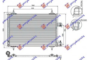Ψυγειο A/C 2.0i 16V - 2.0 Hdi (51x36x16) Peugeot 307 01-05 - 030106410
