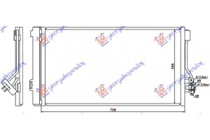 Ψυγειο A/C ΒΕΝΖ-ΠΕΤΡ. 07- (67x39,2) Mercedes Vito (W639) & Viano 04-10 - 030206400