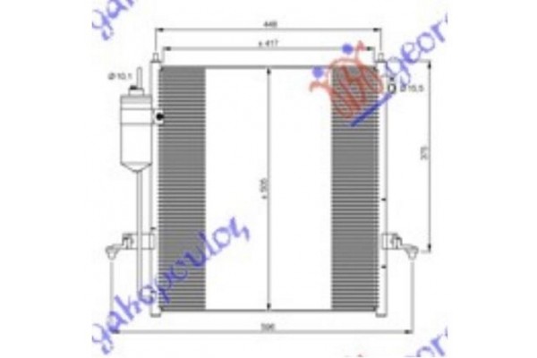 Ψυγειο A/C 2.5 Turbo Diesel (43x42) (KOYO) Mitsubishi P/U L200 10-15 - 555006405