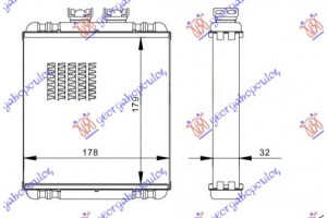 Ψυγειο Καλοριφερ (B) +/-ΑC (179x180) Audi A2 00-05 - 030606500