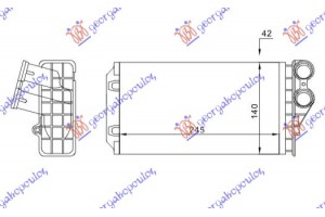 Ψυγειο Καλοριφερ (Μ) +/-AC (245x140) Τυπου Behr Citroen C4 04-11 - 020706500