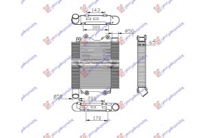 Ψυγειο Intercooler 2.5/3.0 D Πετρελαιο (376x375x65) Isuzu P/U D-MAX 07-13 - 030906200