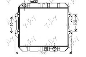 Ψυγειο 2.5 T.DIESEL (50x53x3,3) Toyota HI-LUX 2WD/4WD 01-05 - 031106300