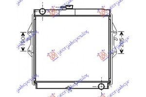 Ψυγειο 3.0 T.DIESEL (RHD-EXPORT TYPE) (55x52,5x3,6) (KOYO) Toyota HI-LUX 2WD/4WD 01-05 - 031106335